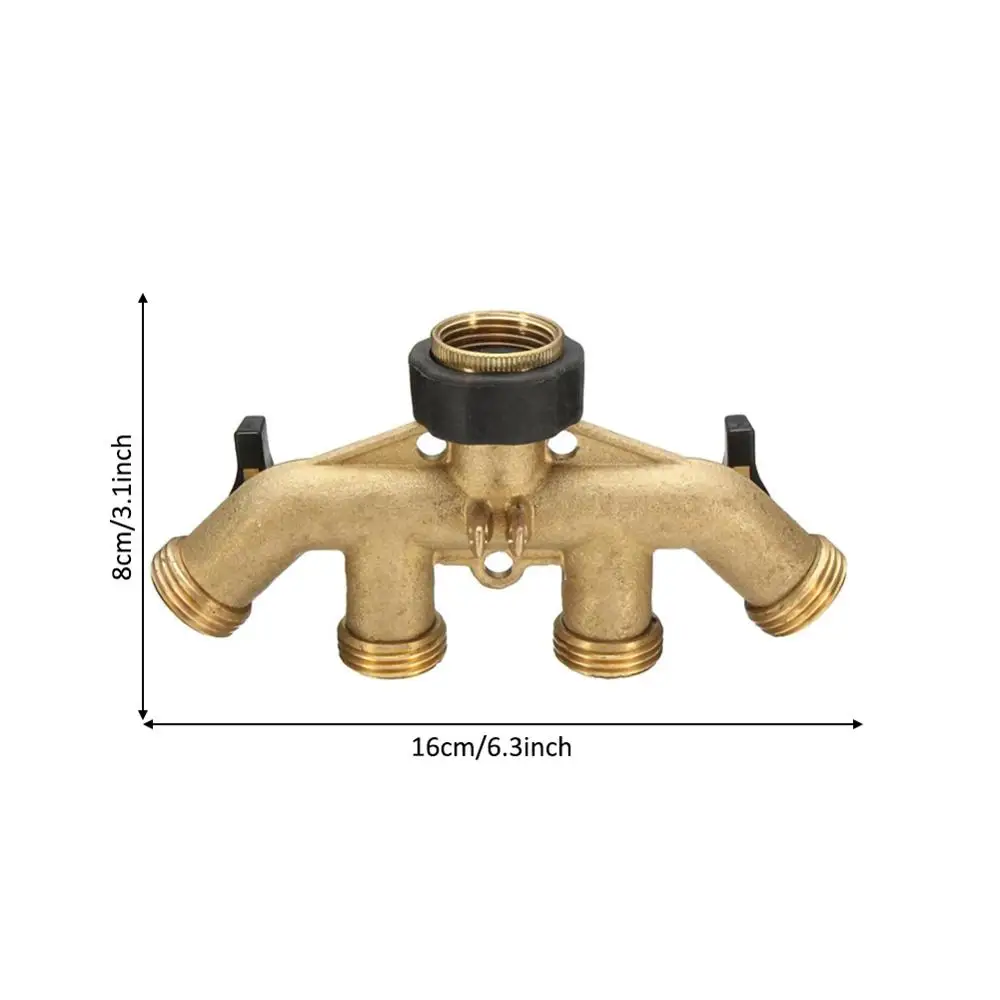 Разветвитель насадка коммутатор Быстрые соединители латунь 4 способа шланг