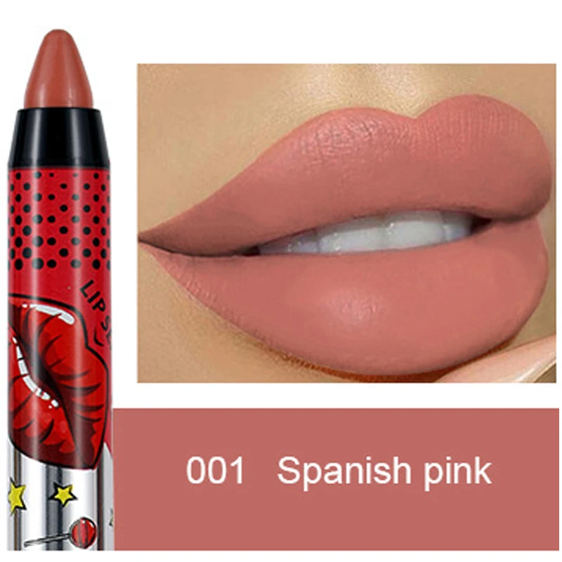 

Nude Lipstick Matte Lips Makeup Sexy Women Korean Cosmetic Waterproof Long Lasting Dark Red Pink Lip Tint rouge a levre mat