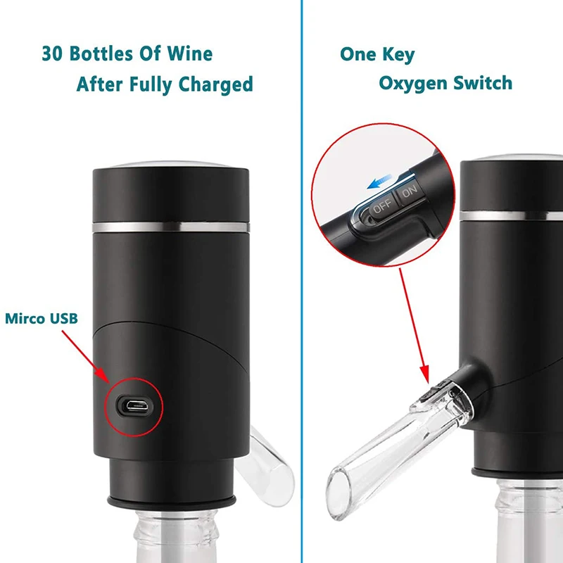 Electric Wine Aerator, Wine Dispenser Pump, Automatic Wine Pourer, Instant Wine Decanter, One-Touch Wine Oxidizer
Electric Wine Aerator, Wine Dispenser Pump, Automatic Wine Pourer, Instant Wine Decanter, One-Touch Wine Oxidizer