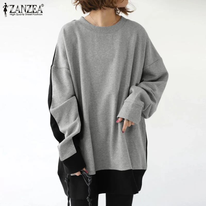 Women Long Sleeve Casual Patchwork Hoodies 2022 ZANZEA Fashion Autumn Sweatshirts Loose Sweatshirt Oversized Pullover Outwear
Women Long Sleeve Casual Patchwork Hoodies 2022 ZANZEA Fashion Autumn Sweatshirts Loose Sweatshirt Oversized Pullover Outwear