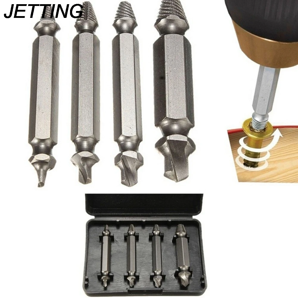 4 Pcs/lot Broken Bolt Remover Easy Out Stud Tool Screw Extractor Drill Bits Guide Set Hand Tool New
4 Pcs/lot Broken Bolt Remover Easy Out Stud Tool Screw Extractor Drill Bits Guide Set Hand Tool New