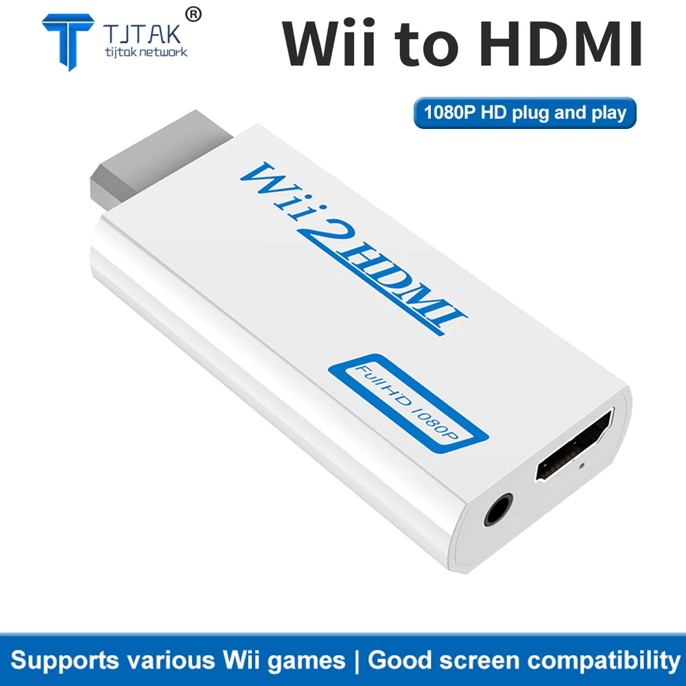 Full HD 1080P Wii To HDMI-compatible Converter Adapter Full HD 720P 1080P 3.5mm Audio Video Cable For PC HDTV Monitor Display
Full HD 1080P Wii To HDMI-compatible Converter Adapter Full HD 720P 1080P 3.5mm Audio Video Cable For PC HDTV Monitor Display