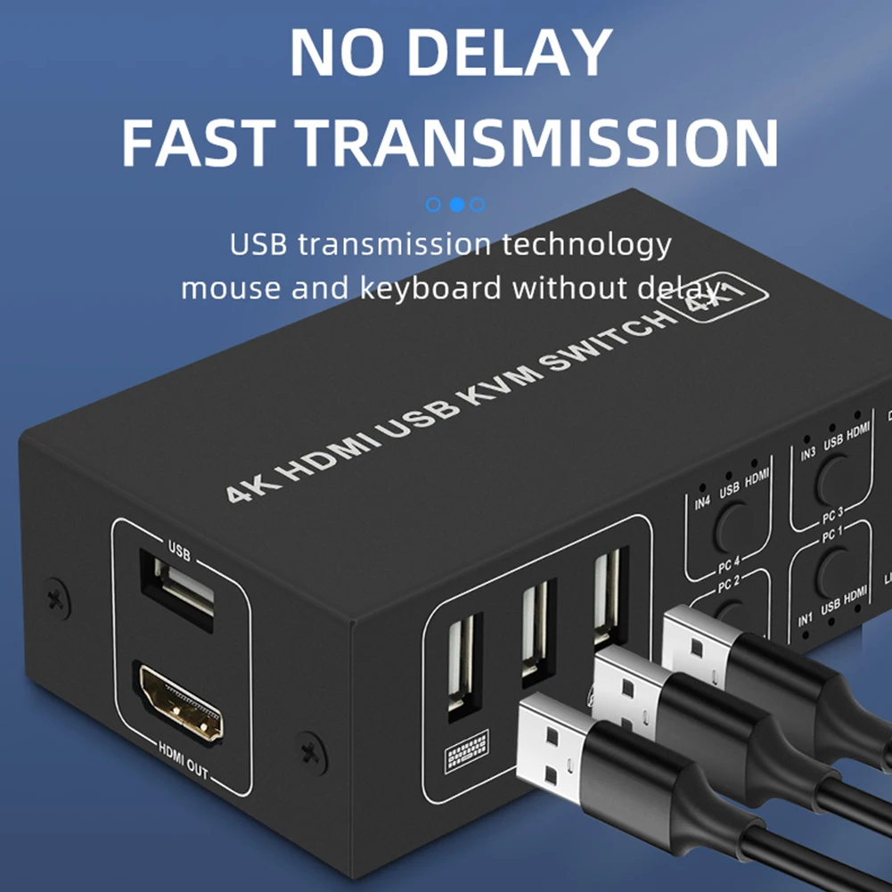 4K Computer Sharing For Scanner 4 Port Stable Ultra HD Plug And Play USB Aluminum Alloy For Mouse Keyboard Hub KVM Switcher
4K Computer Sharing For Scanner 4 Port Stable Ultra HD Plug And Play USB Aluminum Alloy For Mouse Keyboard Hub KVM Switcher