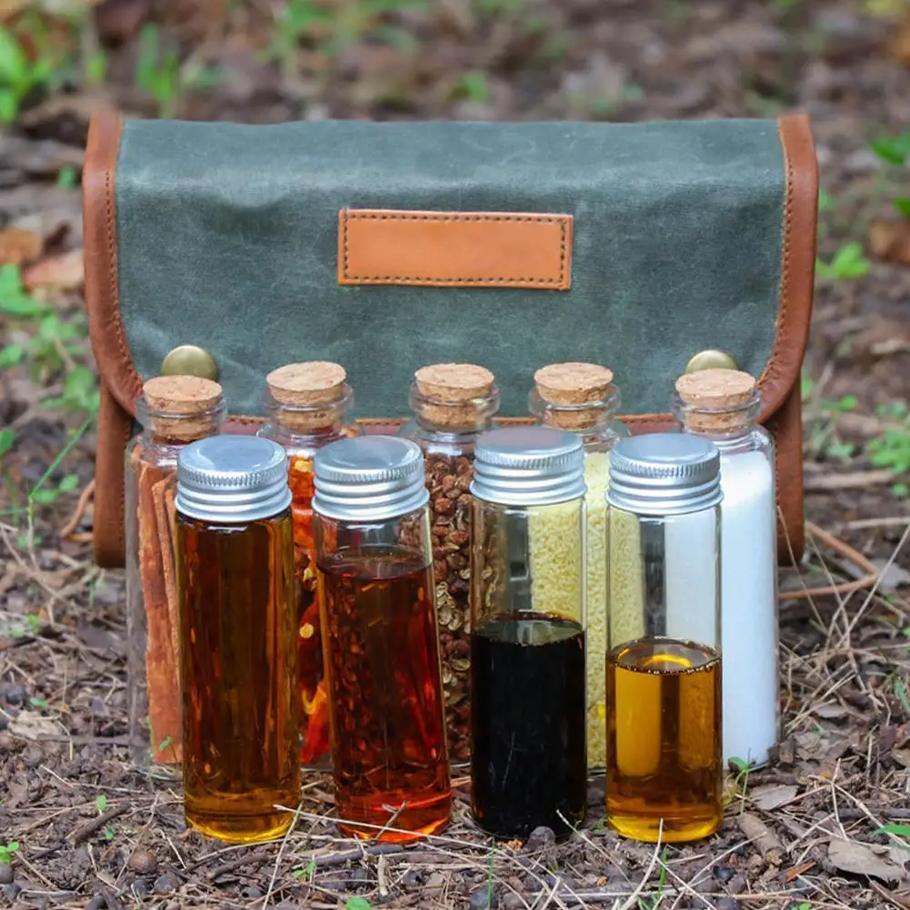 Portable Small Khaki Outdoor Camping Leather Barbecue Glass Supplies Box Oil Picnic Seasoning Set Bottle G3n2
Portable Small Khaki Outdoor Camping Leather Barbecue Glass Supplies Box Oil Picnic Seasoning Set Bottle G3n2