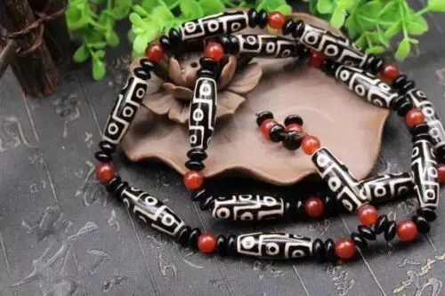 

Tibetan Prayer Worry Dzi Bead Old Agate 9 Eyes Necklace Gzi Tibet Mascot Collection Ornaments Pendant Necklace Bracelets