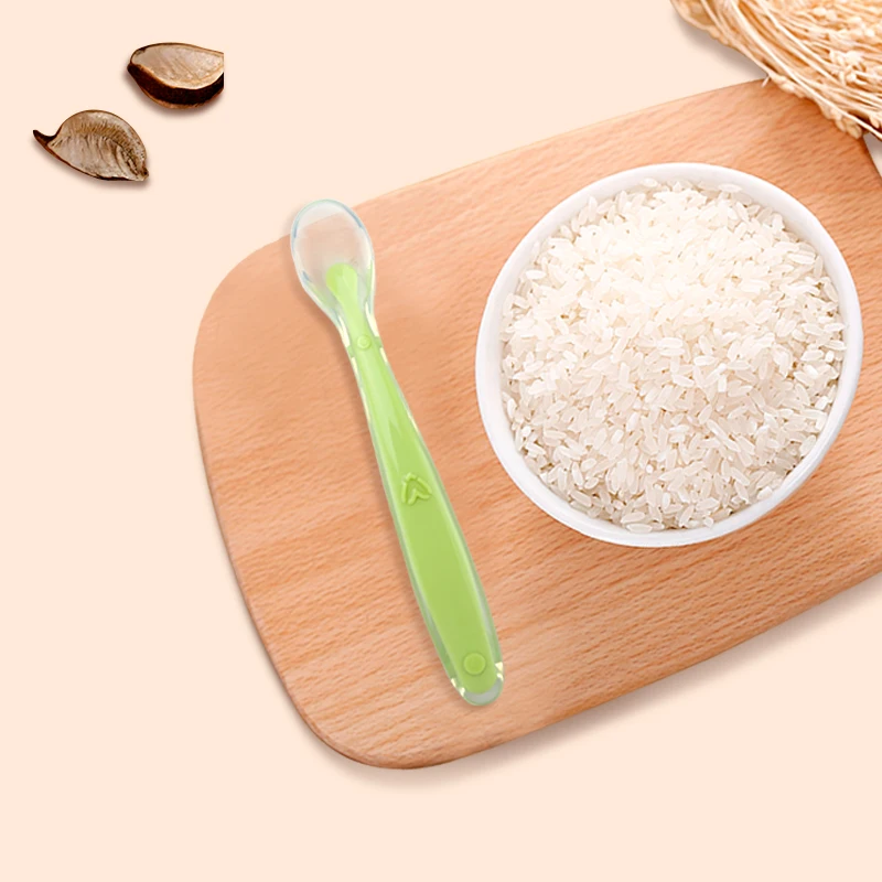 Portable Baby Soft Silicone Spoon Temperature Sensing Spoon Children Food Baby Feeding Tools
Portable Baby Soft Silicone Spoon Temperature Sensing Spoon Children Food Baby Feeding Tools