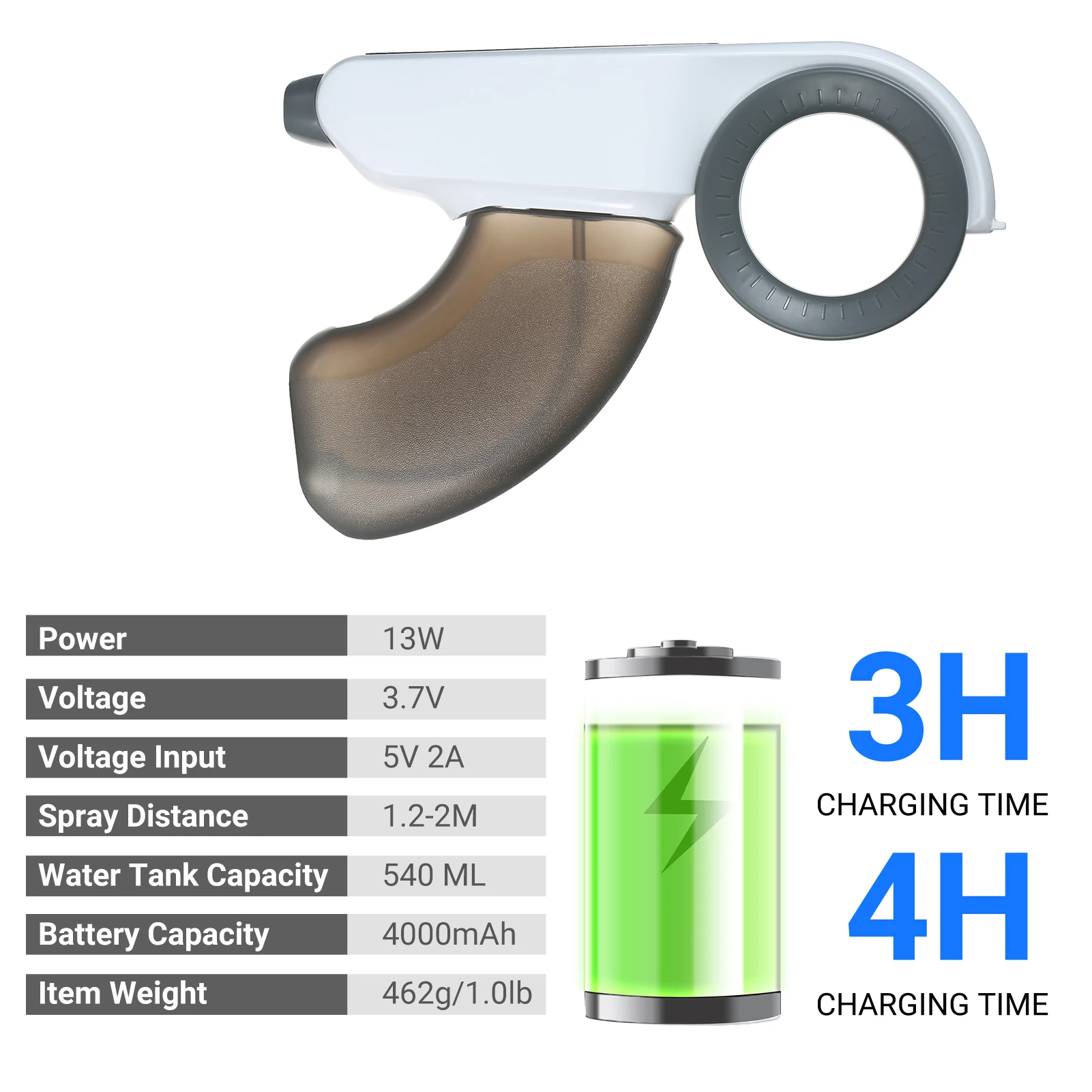Wireless Steam Gun Blue-ray Handheld Rechargeable Nano Atomizer with 540ML Large Capacity Adjustable ULV Electric Sprayer
Wireless Steam Gun Blue-ray Handheld Rechargeable Nano Atomizer with 540ML Large Capacity Adjustable ULV Electric Sprayer