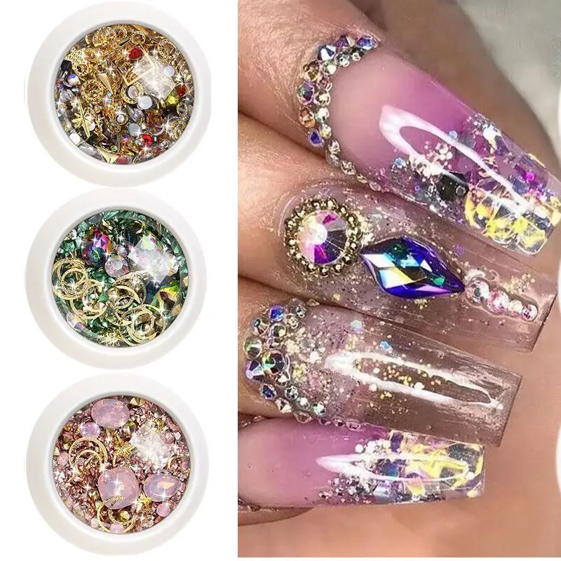 1 Box 3D Nail Art Rhinestones Metal Rivet Beads Studs Mixed Size Nail Art Decoration Accessories Women Lady Nail Decors DIY Tips
1 Box 3D Nail Art Rhinestones Metal Rivet Beads Studs Mixed Size Nail Art Decoration Accessories Women Lady Nail Decors DIY Tips