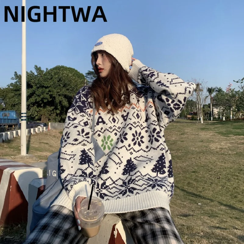 Женский жаккардовый свитер с круглым вырезом, Осень-зима
Женский жаккардовый свитер с круглым вырезом, Осень-зима