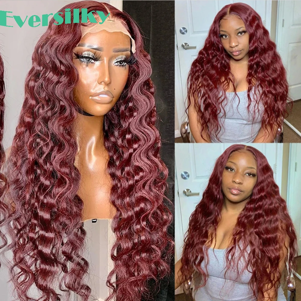 99J Burgundy 360 Lace Frontal Wigs with Baby Hair 180density Red Deep Wave 13x4 Lace Front Human Hair Wig Preplucked T Part Wig
99J Burgundy 360 Lace Frontal Wigs with Baby Hair 180density Red Deep Wave 13x4 Lace Front Human Hair Wig Preplucked T Part Wig
