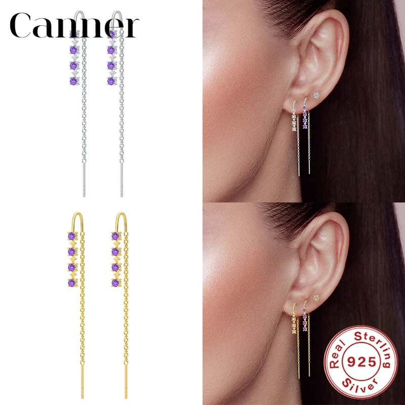 Canner Pendientes Plata 925 Earrings For Women Chain Earings Colorful CZ Earings Piercing Jewelry Mothers Day Gift 2021 Trend W5 
Canner Pendientes Plata 925 Earrings For Women Chain Earings Colorful CZ Earings Piercing Jewelry Mothers Day Gift 2021 Trend W5