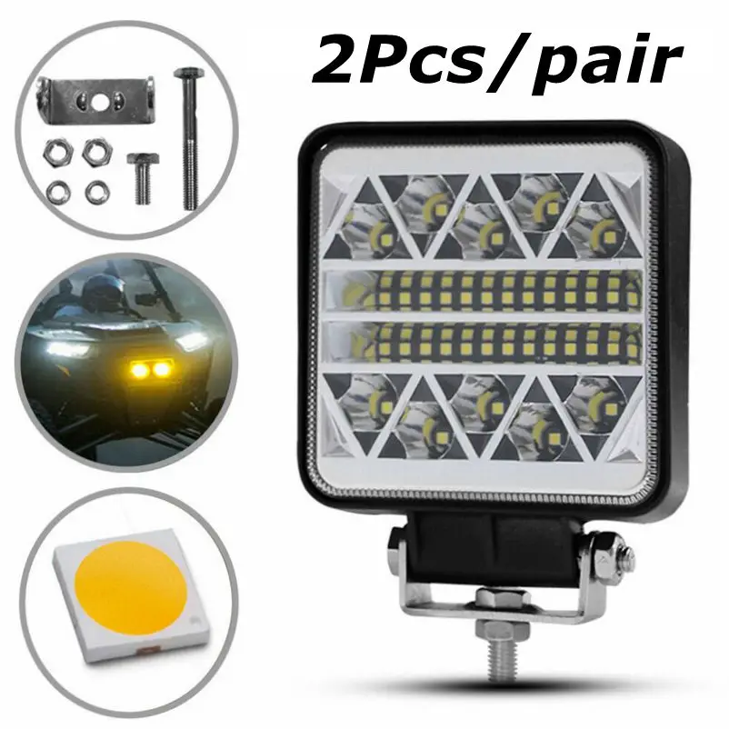 2Pcs 62W Square Spot Beam Car Off-road Headlight LED Work Light Lamp 7500K10-30V 2000LM
2Pcs 62W Square Spot Beam Car Off-road Headlight LED Work Light Lamp 7500K10-30V 2000LM