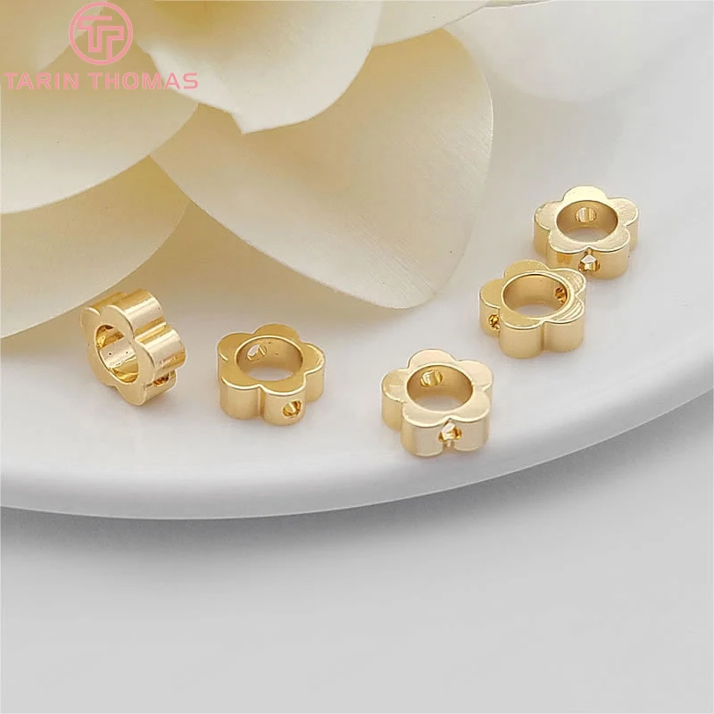 20PCS 6MM 7.5MM 24K Champagne Gold Color Brass Flower Connector Beads Bracelets Spacer Beads Diy Jewelry Accessories
20PCS 6MM 7.5MM 24K Champagne Gold Color Brass Flower Connector Beads Bracelets Spacer Beads Diy Jewelry Accessories