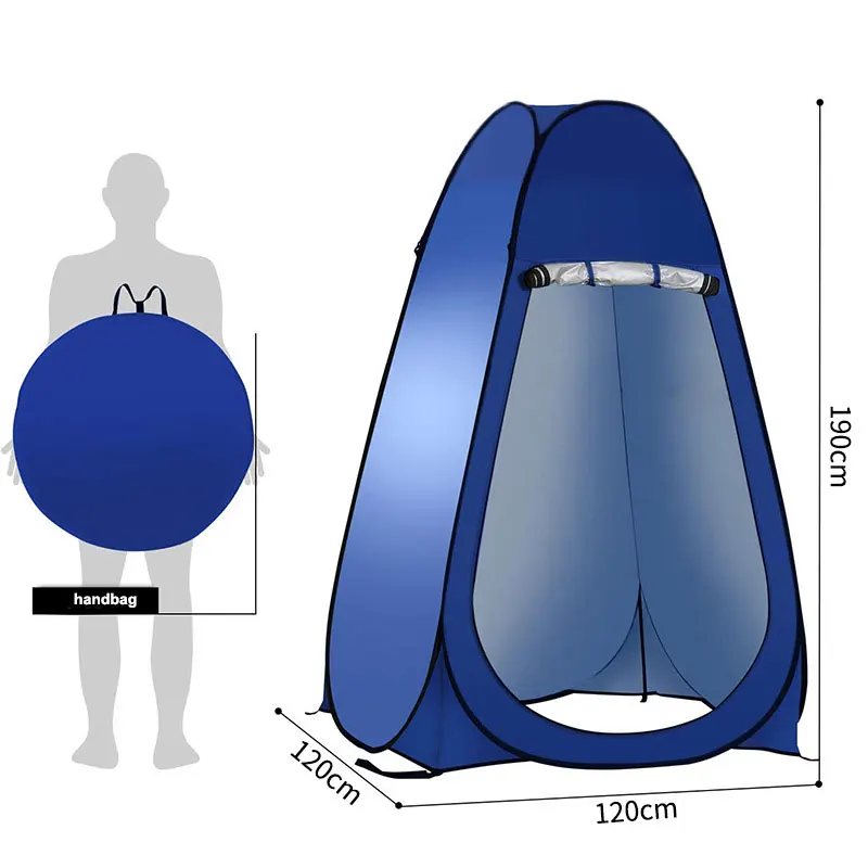 Fully Automatic Open Changing Tent Outdoor Shower Bathing Tents Fishing Swimming Changing Toilet Pop Up Solar Bath Bag X715B