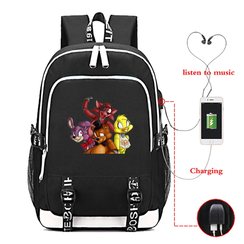 Five Nights at Freddys USB charging Backpack Women Travel Bagpack Teenagers Student School bag Laptop Shoulders Bags Bookbag
Five Nights at Freddys USB charging Backpack Women Travel Bagpack Teenagers Student School bag Laptop Shoulders Bags Bookbag