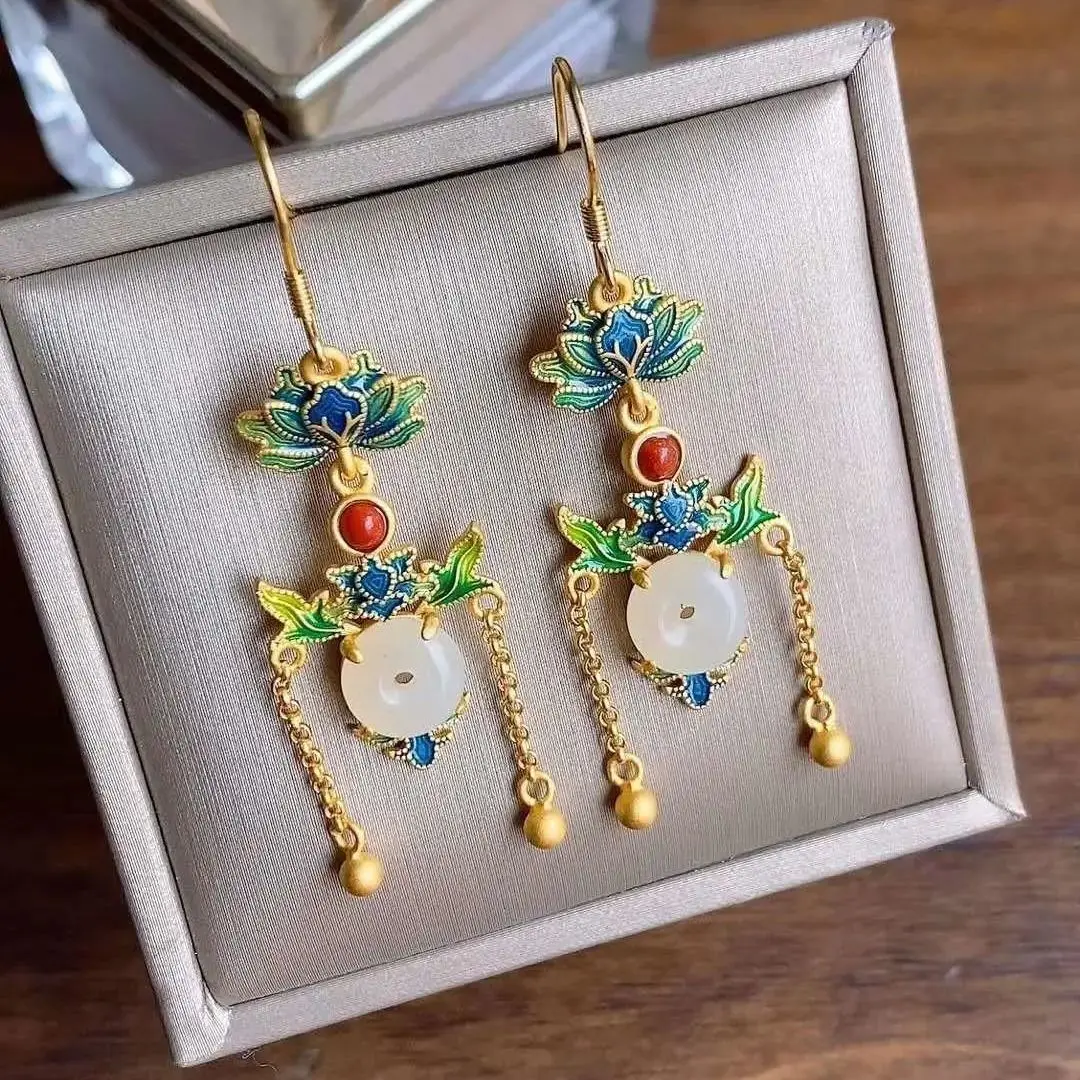 New gutta enamel porcelain original Tassel Earrings Chinese retro court style light luxury noble elegant charm women's jewelry
New gutta enamel porcelain original Tassel Earrings Chinese retro court style light luxury noble elegant charm women's jewelry