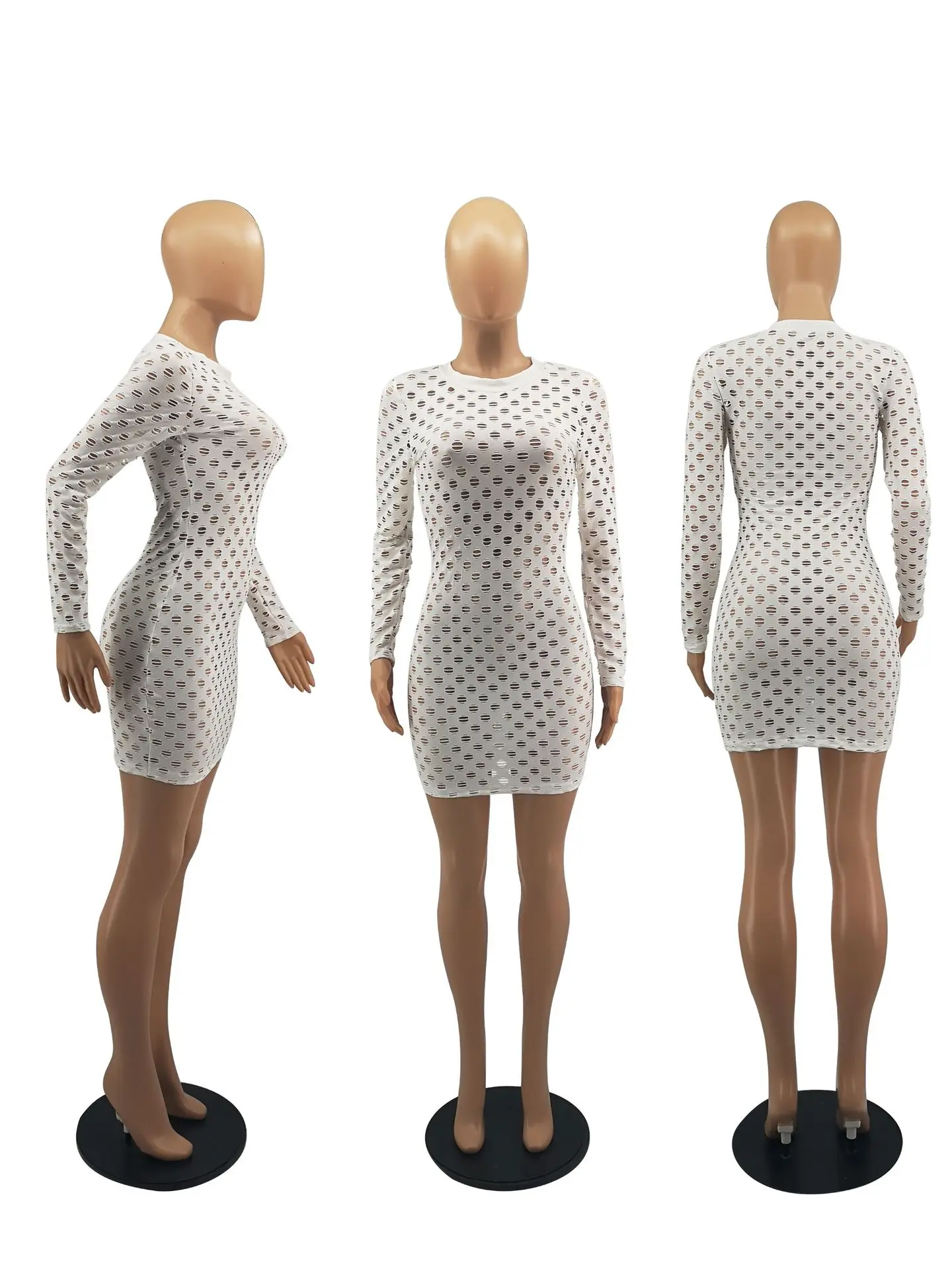 Casual Women Dress Hollow Out O-neck Full Sleeve Soild Color Mini Dress Clubwear Clothes For Women Vestidos
Casual Women Dress Hollow Out O-neck Full Sleeve Soild Color Mini Dress Clubwear Clothes For Women Vestidos