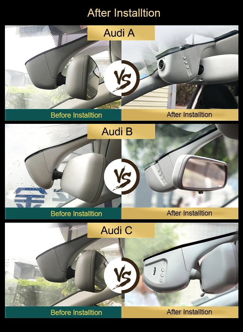 ForHualingan ForAudiA1/A3/A4/A4L/A5/A6/A7/A8/A6LQ3/Q5/Q7/TT car driving recorder
ForHualingan ForAudiA1/A3/A4/A4L/A5/A6/A7/A8/A6LQ3/Q5/Q7/TT car driving recorder
