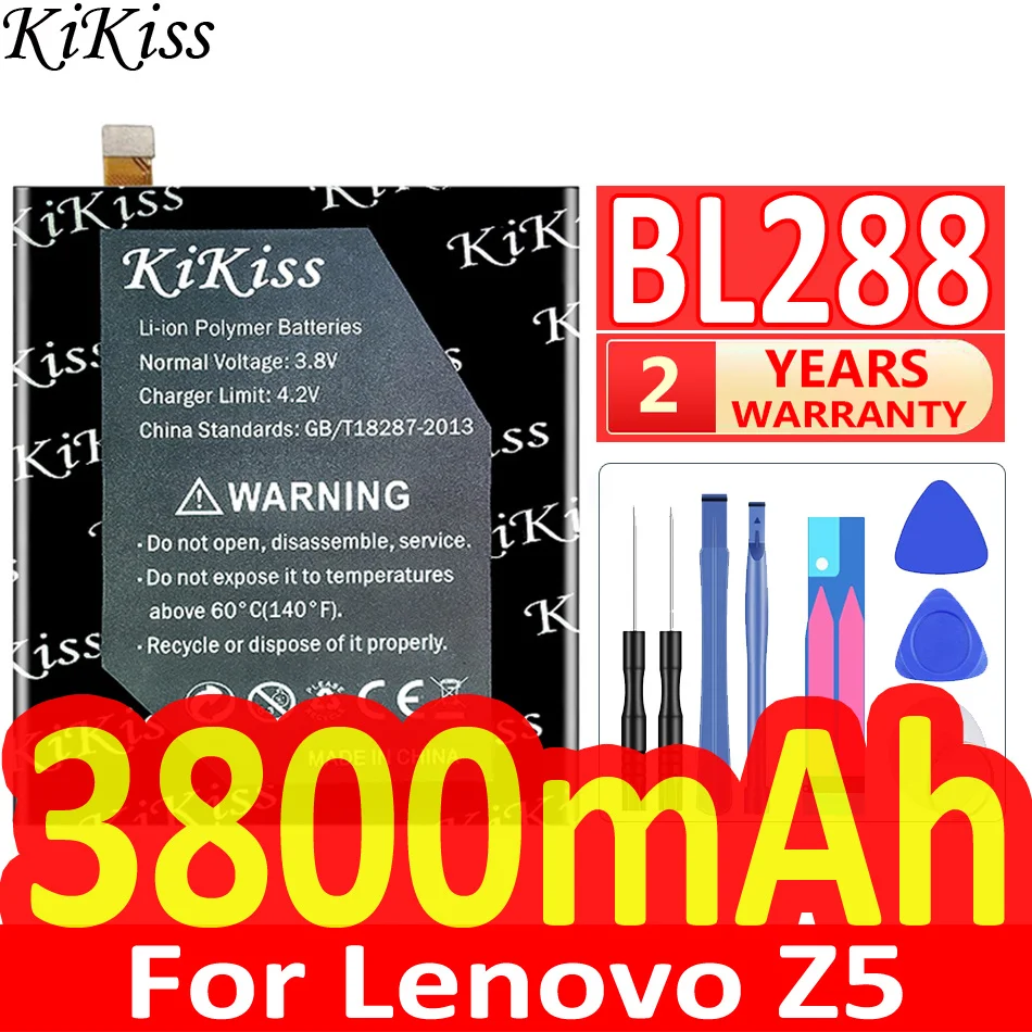 3800mAh KiKiss Powerful Battery BL288 For Lenovo Z5 L78011 L78012 High Capacity Phone Batteries Batterie Bateria BL 288 BL-288
3800mAh KiKiss Powerful Battery BL288 For Lenovo Z5 L78011 L78012 High Capacity Phone Batteries Batterie Bateria BL 288 BL-288
