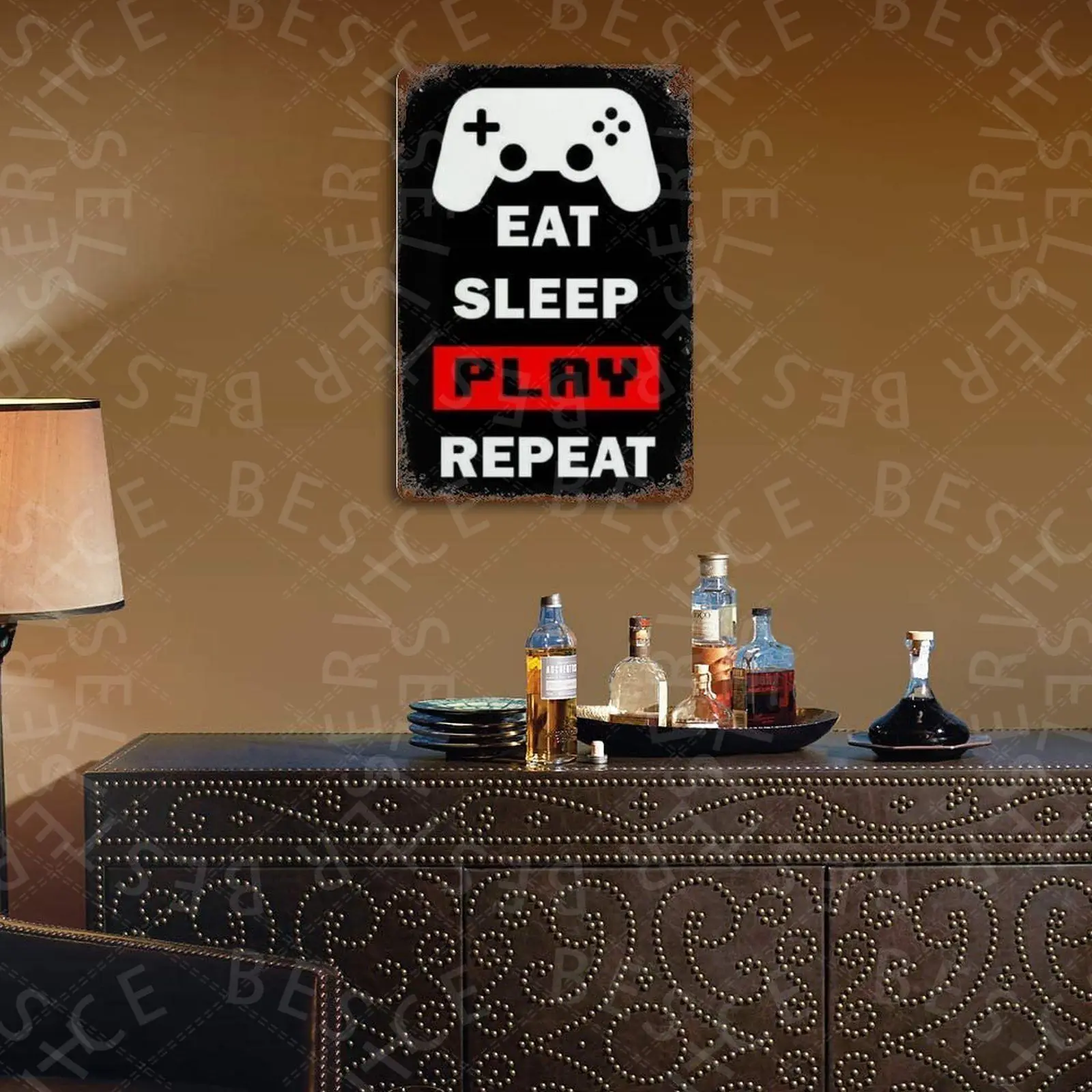 Eat Sleep Game Repeat Metal Sign Vintage Plaque Tin Sign Plate Wall Decor Bar Club Man Cave Art Painting Gift custom
Eat Sleep Game Repeat Metal Sign Vintage Plaque Tin Sign Plate Wall Decor Bar Club Man Cave Art Painting Gift custom