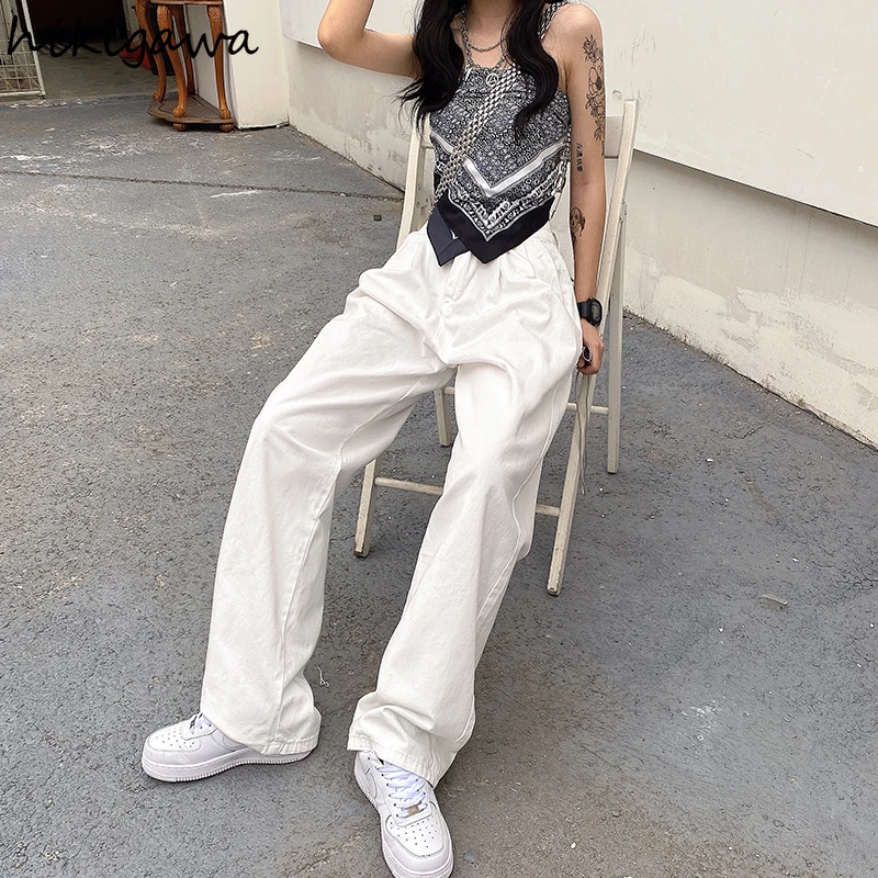 Hikigawa Chic Tie Dye White Jeans for Women 2021 Harajuku Streetwear Wide Leg Pants High Waist Straight Thin Fashion Trouers
Hikigawa Chic Tie Dye White Jeans for Women 2021 Harajuku Streetwear Wide Leg Pants High Waist Straight Thin Fashion Trouers