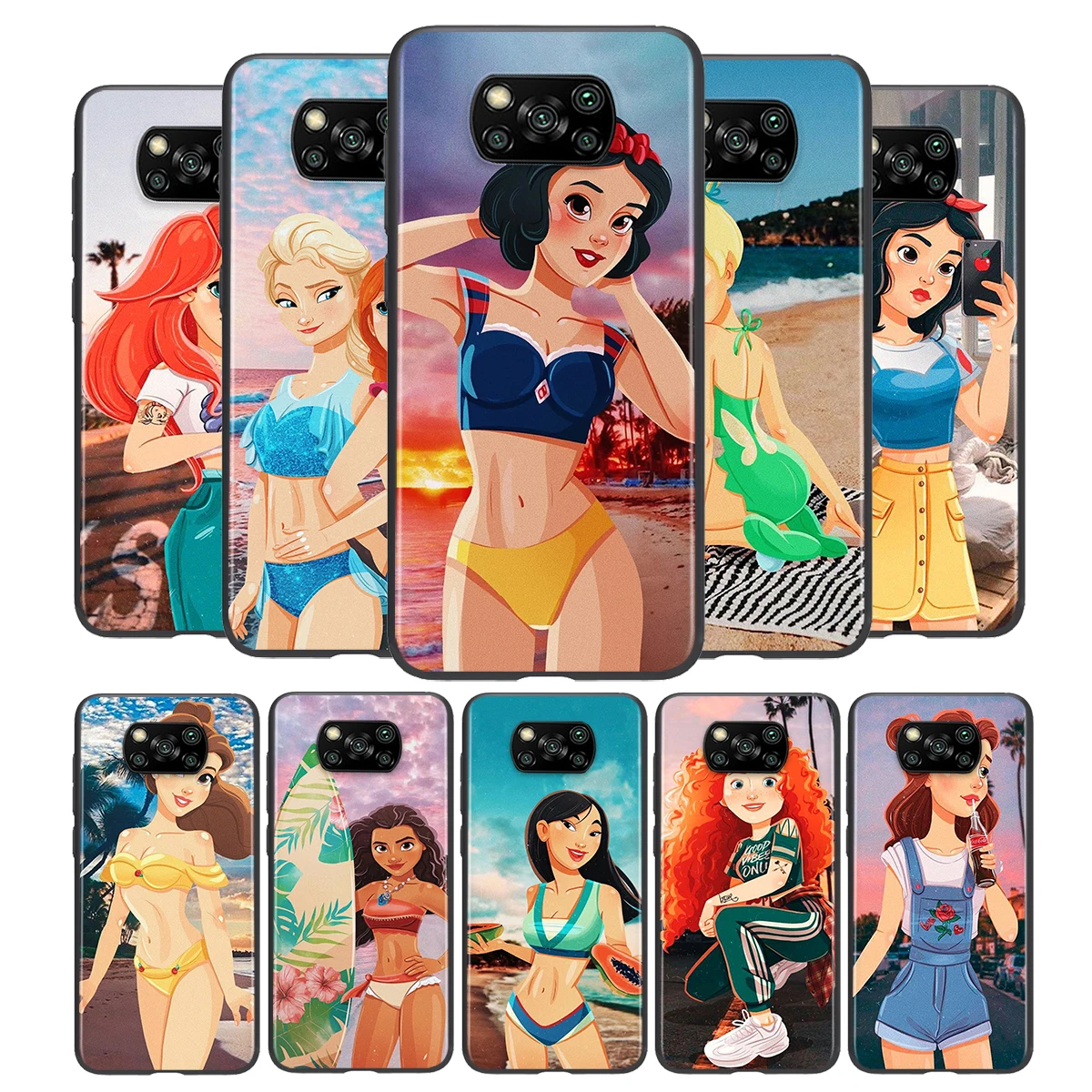 For Xiaomi Civi Play Mix 3 A2 A1 6X 5X Poco X3 NFC F3 GT M3 M2 X2 F2 Pro C3 F1 Black Disney Beach Princess Soft Phone Case
For Xiaomi Civi Play Mix 3 A2 A1 6X 5X Poco X3 NFC F3 GT M3 M2 X2 F2 Pro C3 F1 Black Disney Beach Princess Soft Phone Case