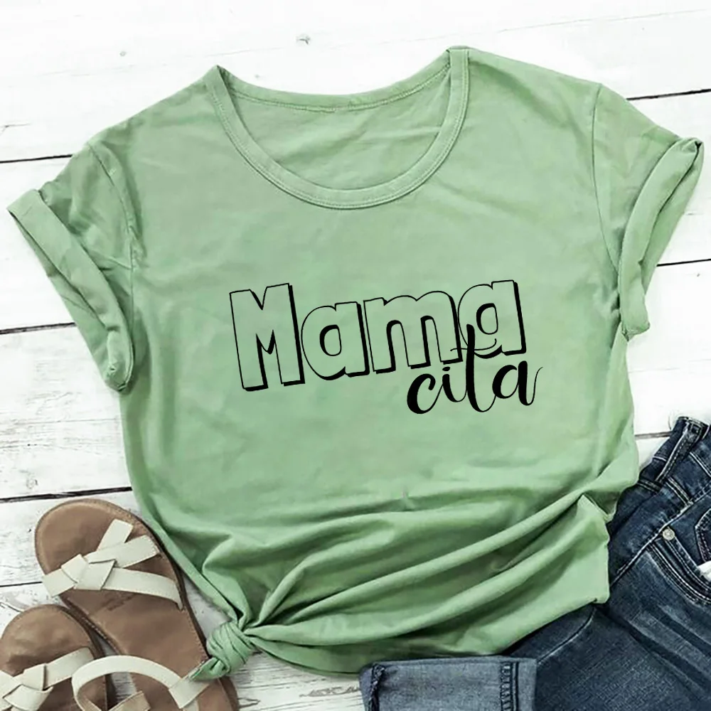 Mamacita Spanish 100%Cotton Print Women Tshirt Momlife Funny Summer Casual T Shirt Gift for Mom Birthday Gift Spanish Shirts
Mamacita Spanish 100%Cotton Print Women Tshirt Momlife Funny Summer Casual T Shirt Gift for Mom Birthday Gift Spanish Shirts