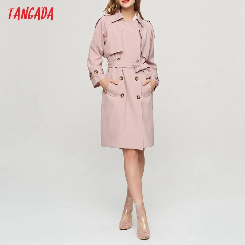 Tangada Women England Style Overszied Pink Long Trench Coat with Slash 2021 Autumn Elegant Long Sleeve Office Ladies Coat 2Z12
Tangada Women England Style Overszied Pink Long Trench Coat with Slash 2021 Autumn Elegant Long Sleeve Office Ladies Coat 2Z12