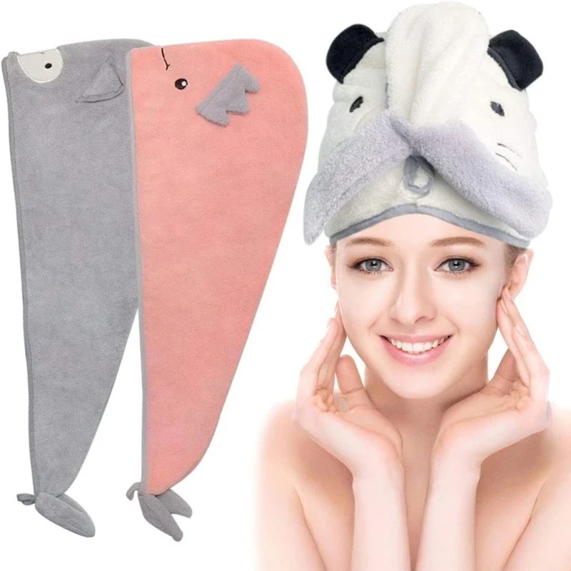 Cartoon Animal Shape Turban Shower Bath Cap Water Absorption Hair Towel With Button Quick Dry Head Wrap Drop Shipping
Cartoon Animal Shape Turban Shower Bath Cap Water Absorption Hair Towel With Button Quick Dry Head Wrap Drop Shipping