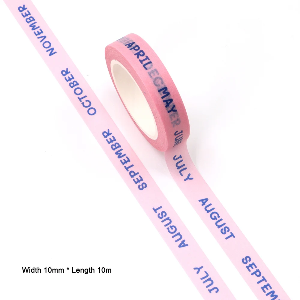 1PC 10MM*10M Pick Month washi tape Masking Tapes Decorative Stickers DIY Stationery School Supplies
1PC 10MM*10M Pick Month washi tape Masking Tapes Decorative Stickers DIY Stationery School Supplies