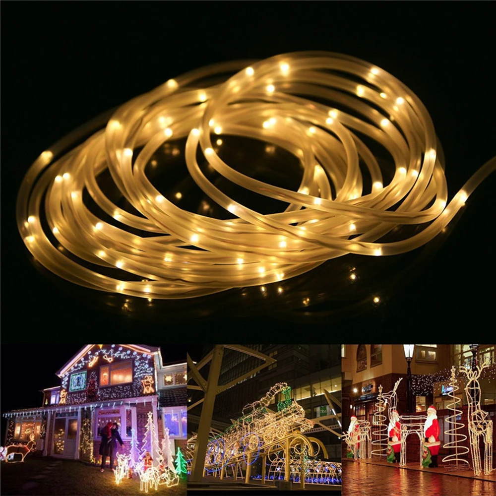 5M 50 LED Rope Lights Outdoor Tube String Strip Lighting RGB LED Strip 8 Mode for Home Decoration Wedding Camping Party Bedroom
5M 50 LED Rope Lights Outdoor Tube String Strip Lighting RGB LED Strip 8 Mode for Home Decoration Wedding Camping Party Bedroom