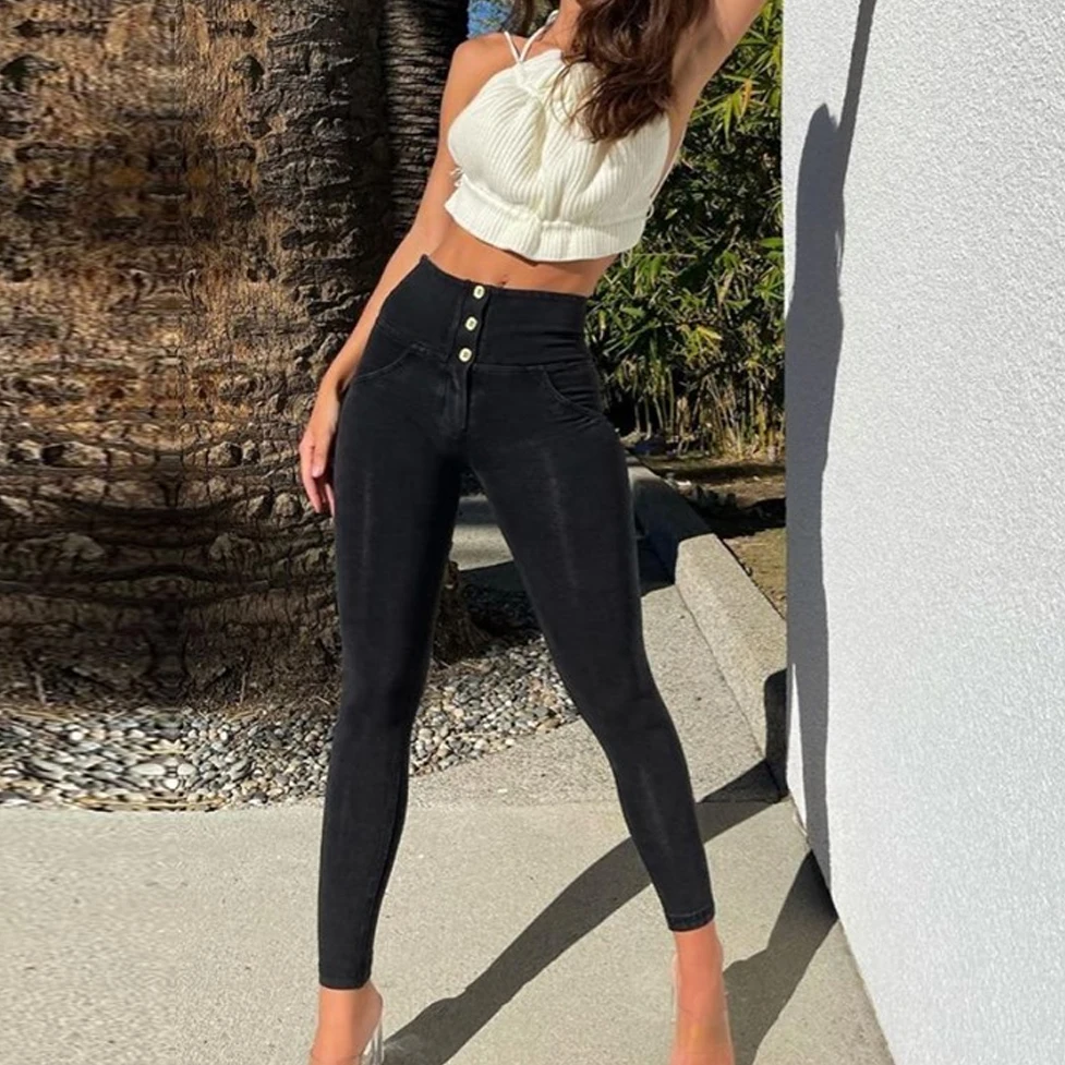 Shascullfites Butt Lift Jeans Black Skinny Women Stretchable Jeans Slimming Jeggings Streetwear With Three Buttons
Shascullfites Butt Lift Jeans Black Skinny Women Stretchable Jeans Slimming Jeggings Streetwear With Three Buttons