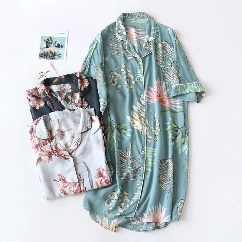Summer Viscose fresh Flowers nightgowns women Japanese sweet nightdress short sleeve indoor sleep dress women sleepwear
Summer Viscose fresh Flowers nightgowns women Japanese sweet nightdress short sleeve indoor sleep dress women sleepwear