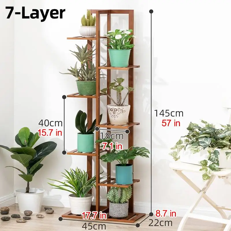 5/6/7 Tier Bamboo Plant Shelves Flower Pot Holder Garden Rack Display Stand Succulent Plants Home Balcony Modern Decoration
5/6/7 Tier Bamboo Plant Shelves Flower Pot Holder Garden Rack Display Stand Succulent Plants Home Balcony Modern Decoration
