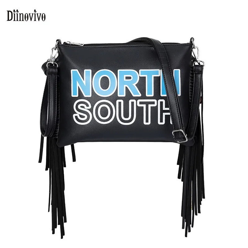 DIINOVIVO Female Clutch Bags Hip-Hop Tassel Shoulder Bag Letter Design PU Leather Messenger Bags For Women Envelope Bag WHDV1918 
DIINOVIVO Female Clutch Bags Hip-Hop Tassel Shoulder Bag Letter Design PU Leather Messenger Bags For Women Envelope Bag WHDV1918
