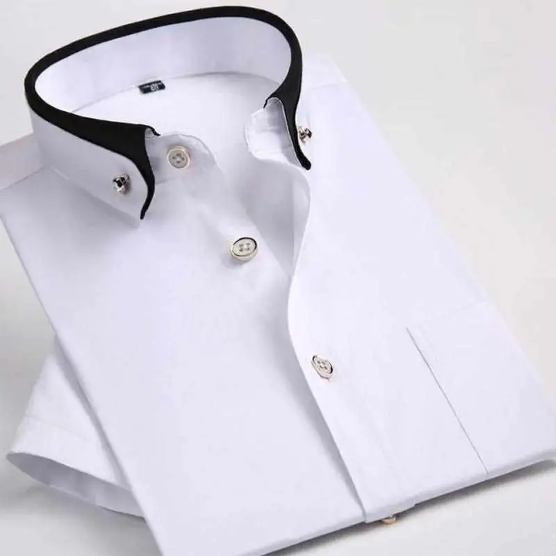 Double Layer Neck Short Sleeve Shirt Summer Fashion High Quality Cotton-Polyester Clothing with Chest Pocket
Double Layer Neck Short Sleeve Shirt Summer Fashion High Quality Cotton-Polyester Clothing with Chest Pocket