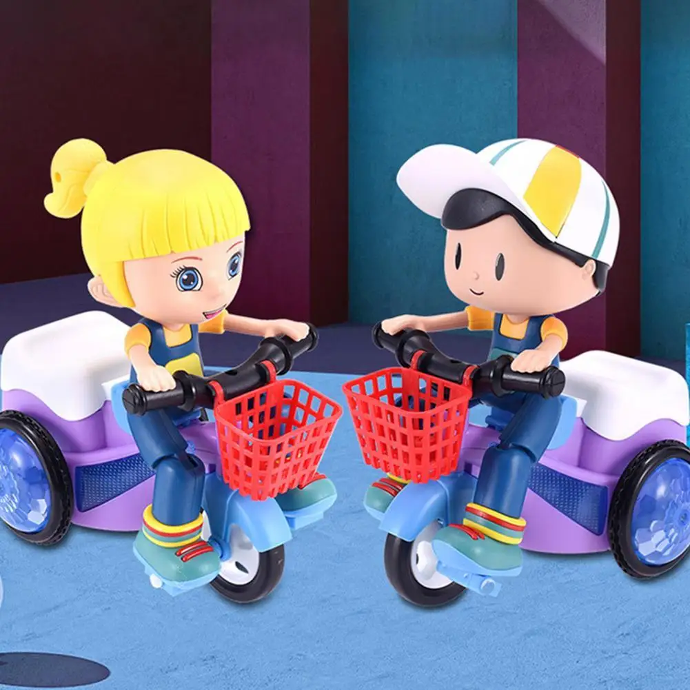 Tricycle Toy with LED Light Sound 360 Degree Rotating Durable Electric Stunt Tricycle Toy for Birthday Gift 
Tricycle Toy with LED Light Sound 360 Degree Rotating Durable Electric Stunt Tricycle Toy for Birthday Gift