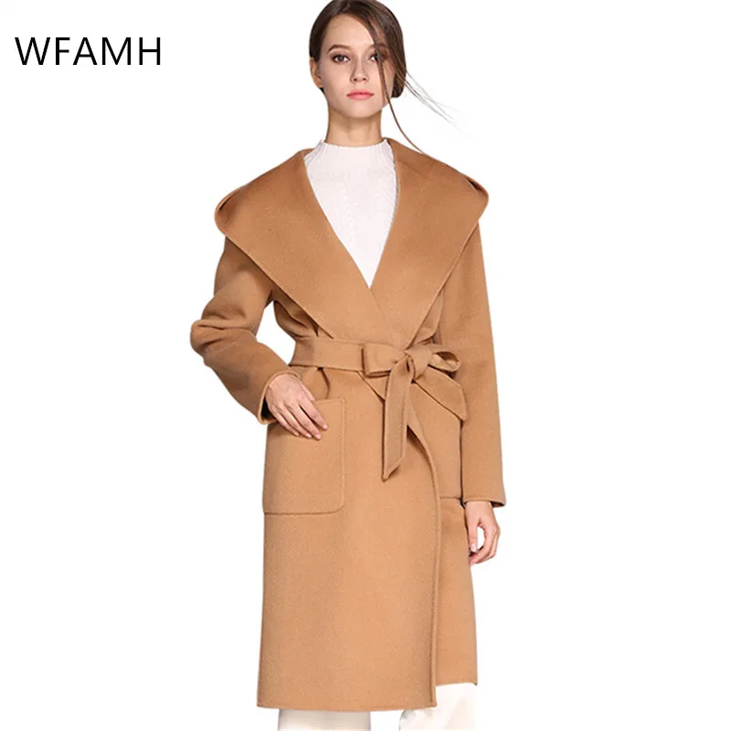 2021 New Autumn And Winter Double-sided Cashmere Woolen Coat Women's Hooded Mid-length Lace-up Slim Fit Polyester Full Solid
2021 New Autumn And Winter Double-sided Cashmere Woolen Coat Women's Hooded Mid-length Lace-up Slim Fit Polyester Full Solid