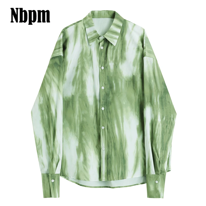 2021 Spring Autumn Women Shirts Mustard Green Tie dye Loose Blouses Female Tops Casual BF Korean Style Blusas Striped Outwear
2021 Spring Autumn Women Shirts Mustard Green Tie dye Loose Blouses Female Tops Casual BF Korean Style Blusas Striped Outwear