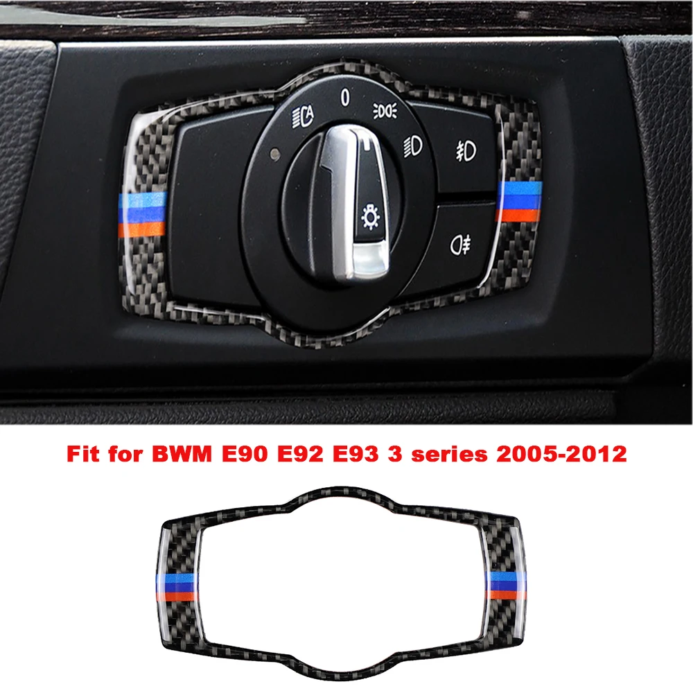 Carbon Fiber Car Headlight Switch Button Frame Cover Trim Car Interior Sticker For BMW 3 Series E90 E92 E93 Accessories
Carbon Fiber Car Headlight Switch Button Frame Cover Trim Car Interior Sticker For BMW 3 Series E90 E92 E93 Accessories