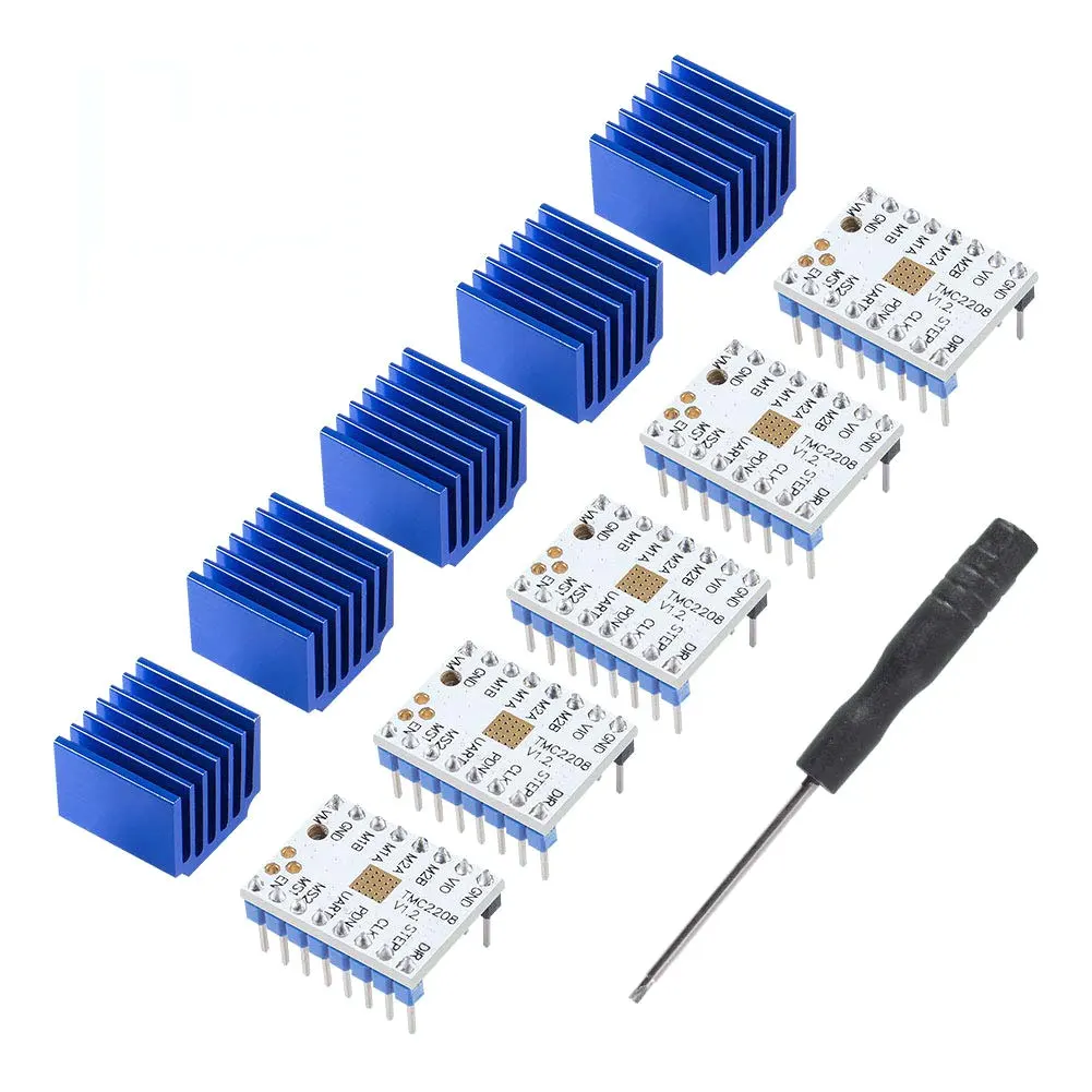 5PCS Stepper Motor Driver Controller TMC2208 Module Kit Stepper Board Stepping CNC Motor Accessories for 3D Printer
5PCS Stepper Motor Driver Controller TMC2208 Module Kit Stepper Board Stepping CNC Motor Accessories for 3D Printer