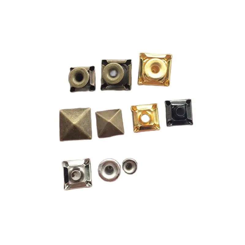 100pcs /Lot 10mm Pyramid Square Base Spikes Punk Garment Rivet Cap Stud Hat Jeans Shoes Leather Craft Belt Bag DIY Accessories
100pcs /Lot 10mm Pyramid Square Base Spikes Punk Garment Rivet Cap Stud Hat Jeans Shoes Leather Craft Belt Bag DIY Accessories