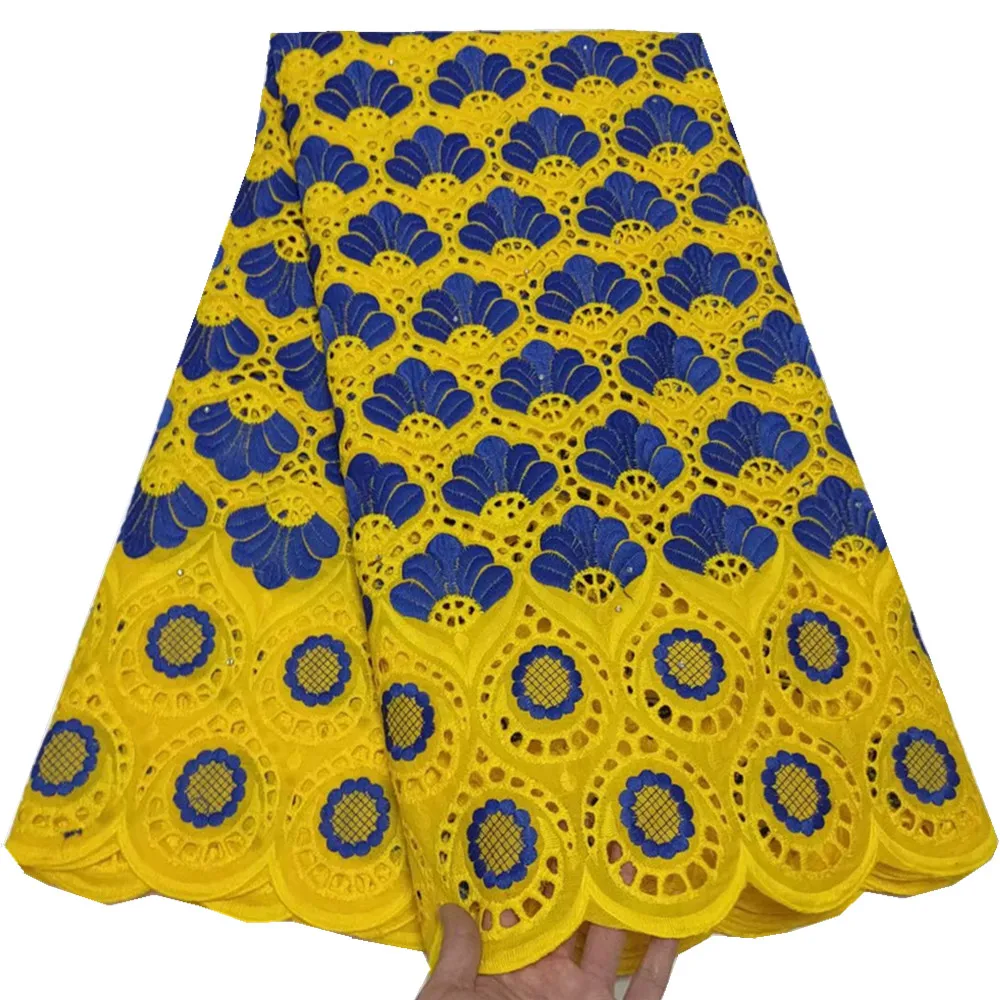 high quality lace Nigeria lace fabric for women dress african cotton lace with stones 5 yards per piece TY-130
high quality lace Nigeria lace fabric for women dress african cotton lace with stones 5 yards per piece TY-130
