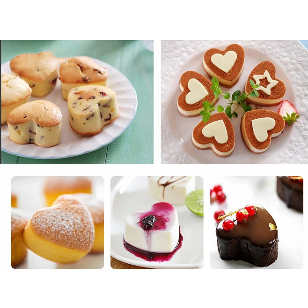 Heart Silicone Cake Mold Candy Cupcake Jelly Mold Flowers Bakeware Chocolate Moulds Baking Kitchen Tool
Heart Silicone Cake Mold Candy Cupcake Jelly Mold Flowers Bakeware Chocolate Moulds Baking Kitchen Tool