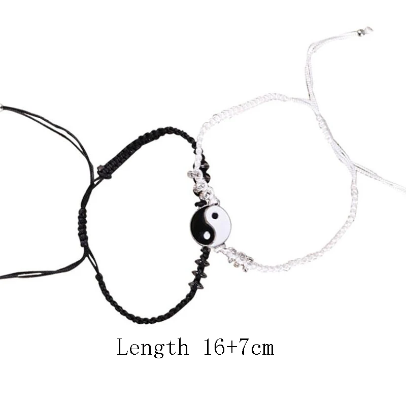 Fashion Retro Yin and Yang Tai Chi Alloy Pendant Black and White Two-piece Leather Cord Woven Men and Women Couple Bracelet Gift
Fashion Retro Yin and Yang Tai Chi Alloy Pendant Black and White Two-piece Leather Cord Woven Men and Women Couple Bracelet Gift