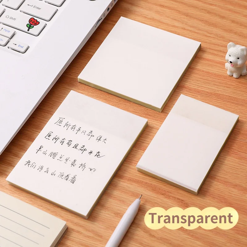 Simplicity Transparent Waterproof Sticky Notes Oily Ink Can Mark Pages and Tear Off Notes Office Accessories School Supplies
Simplicity Transparent Waterproof Sticky Notes Oily Ink Can Mark Pages and Tear Off Notes Office Accessories School Supplies