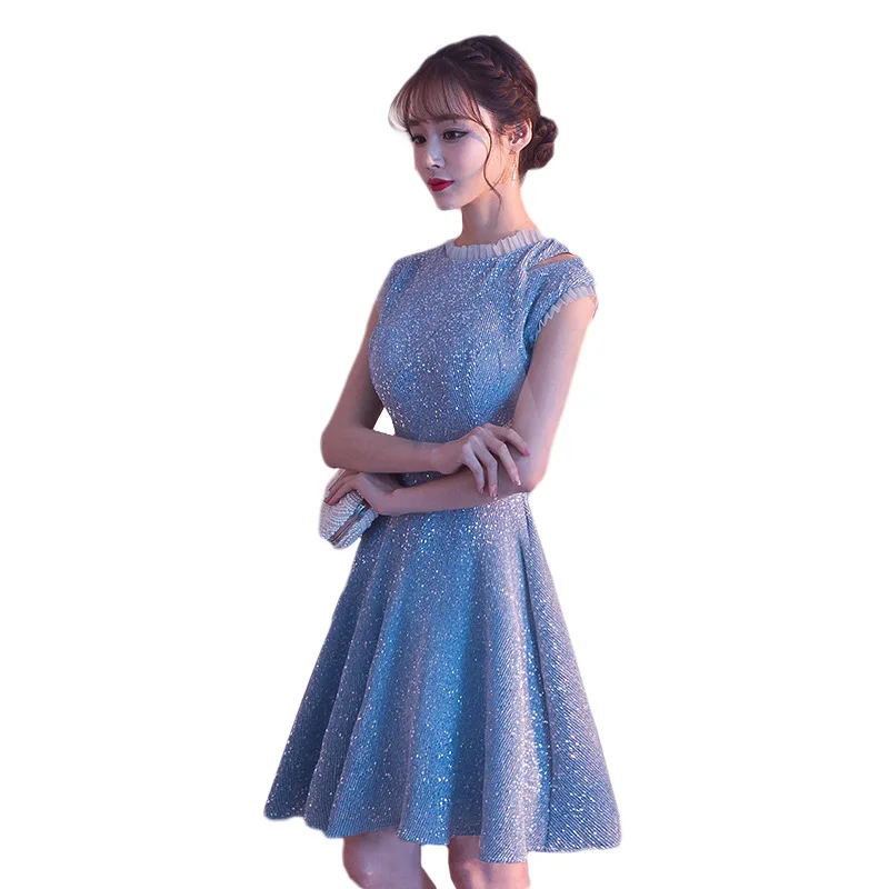 Formal Evening Dress It's Yiiya BR233 Blue Shining O-neck Evening Gowns For Women Elegant Sleeveless A-Line Elegant Vestidos
Formal Evening Dress It's Yiiya BR233 Blue Shining O-neck Evening Gowns For Women Elegant Sleeveless A-Line Elegant Vestidos