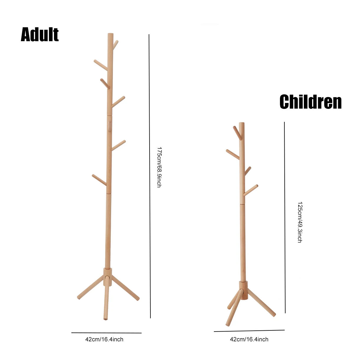 Wooden Coat Rack Tree with 4/6 Hooks Floor Standing Coat Rack Stand Wooden Hanger Bedroom Living Room Furniture Storage Clothes
Wooden Coat Rack Tree with 4/6 Hooks Floor Standing Coat Rack Stand Wooden Hanger Bedroom Living Room Furniture Storage Clothes