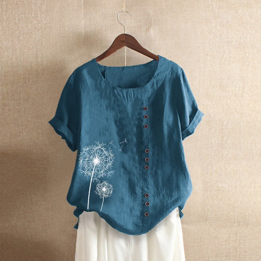 Fashion Blouses Femme Women Plus Size Casual Loose Button Linen Print Boho Tanic Shirts Blouse Tops Chemise Femme Blusas Mujer
Fashion Blouses Femme Women Plus Size Casual Loose Button Linen Print Boho Tanic Shirts Blouse Tops Chemise Femme Blusas Mujer