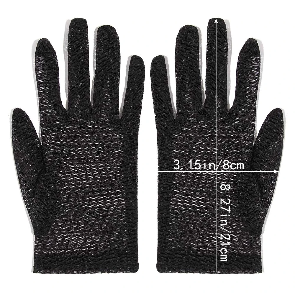 1Pair Women Summer Gloves Sexy Lace Mesh Black Driving Mittens Anti UV Sunscreen Full Finger Tulle Elegant Lady Dance Gloves 
1Pair Women Summer Gloves Sexy Lace Mesh Black Driving Mittens Anti UV Sunscreen Full Finger Tulle Elegant Lady Dance Gloves